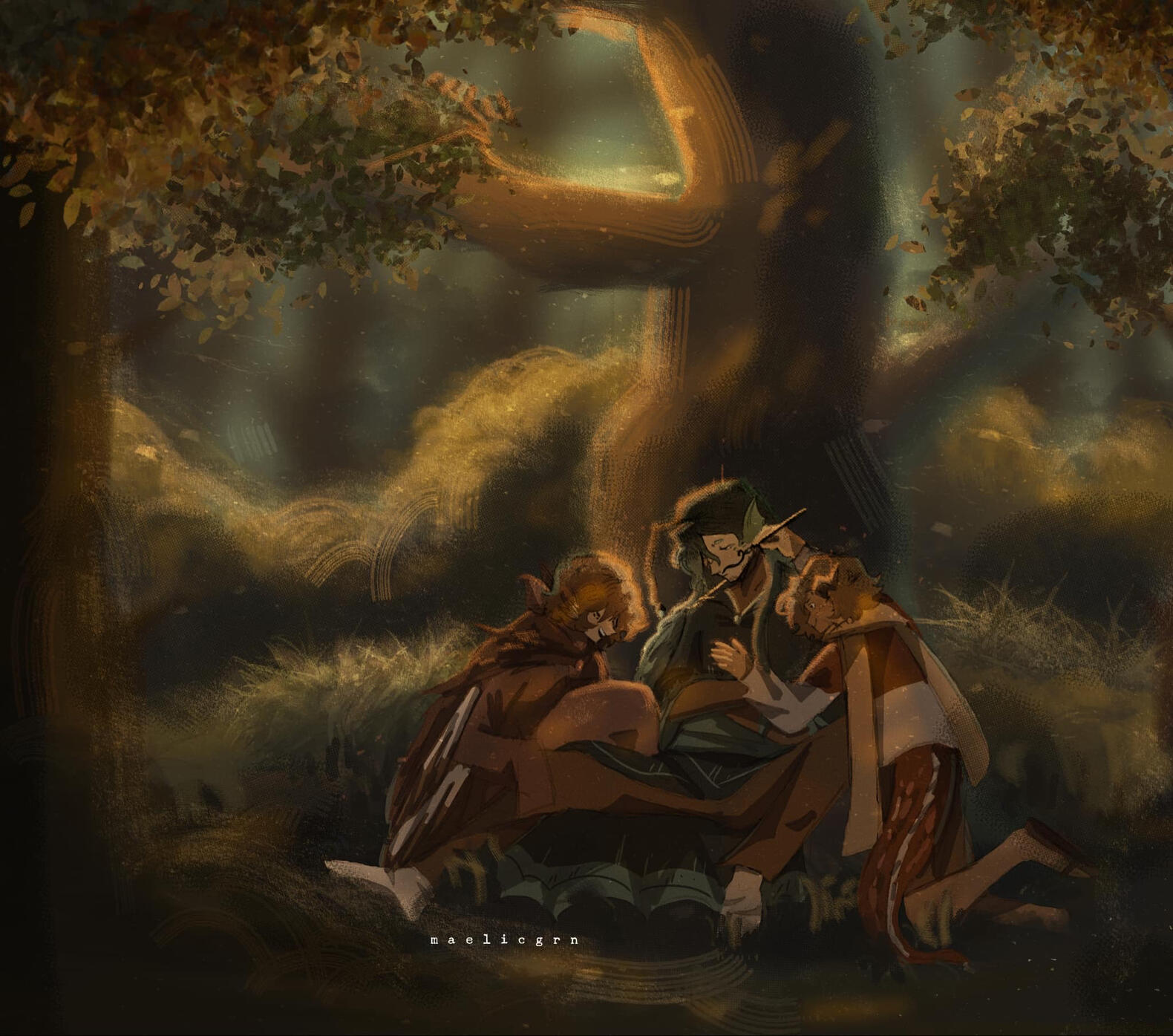 “Quick, finish drawing before he wakes up!”